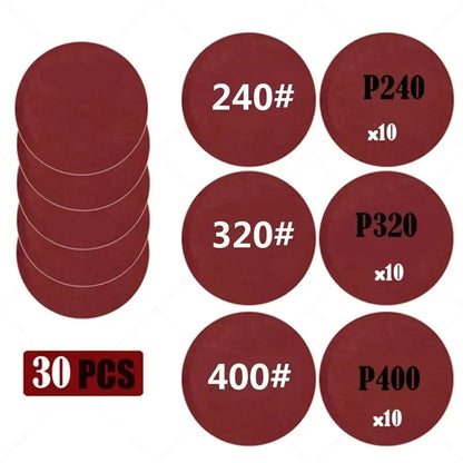 3-calowy papier ścierny 75 mm na mokro i sucho krążki ścierne na rzep 60-5000 gradacji 15-45 szt. do polerowania samochodów, naprawy i renowacji reflektorów