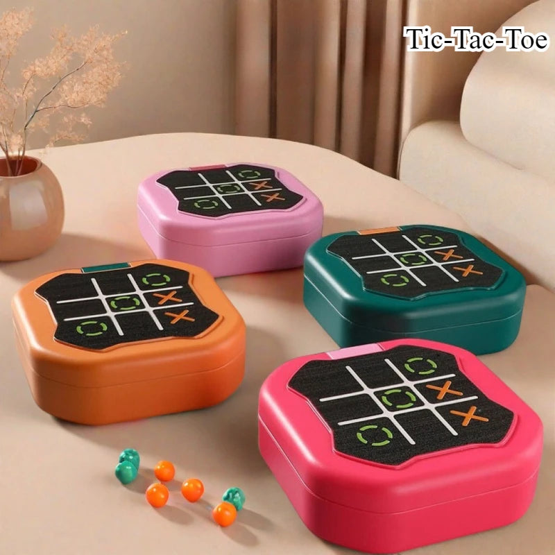 Tic-Tac-Toe Board Chess Set Portable For Adults KidsMultifunctional Electronic Games Montessori Puzzle Table Game Chess Board