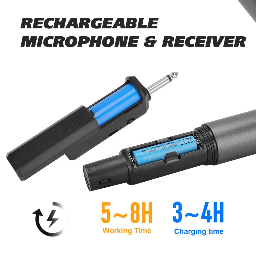 LMBGM W6 Professional Wireless Microphone with Rechargeable Battery, Ideal for KTV and Home Karaoke