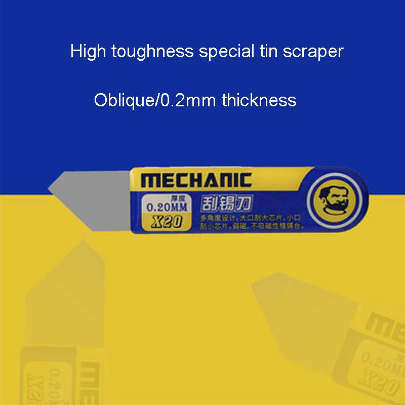 Mechanic X22 X20 High Toughness Solder Paste Tin Scraper Knife Tin Planting for BGA Stencil Reballing Phone Repair Tools