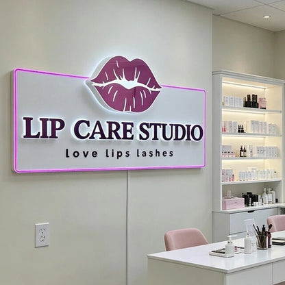 Custom Business Metal Frontlit Sign Laser Cut Metal Sign 3D Logo Personalize Sign for Shop Salon Hotel Decor Sign Indoor/Outdoor