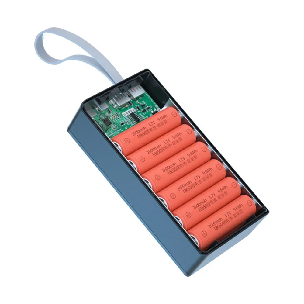 C12 18650 Battery Power Bank Case Charger Box Holder Dual USB LCD Display Support Quick Wireless Charger Battery Shell Storage