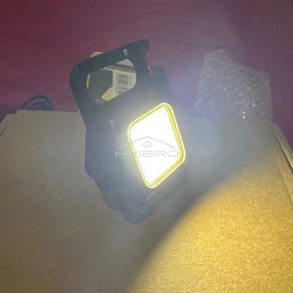 COB Work Light Flashlamp Mini Flashlight Keychain Carry LED Waterproof USB Charge Convenient Emergency Outdoor Lighting Camping