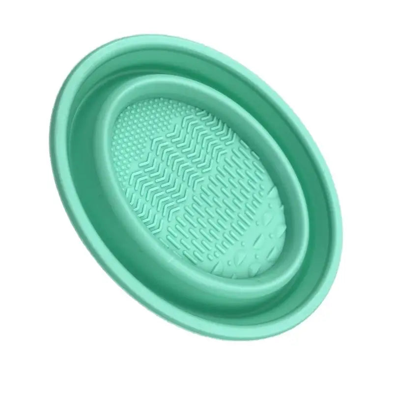 Folding Powder Puff Cleaning Bowl Eyeshadow Brushes Wash Clean Mat Beauty Tools Scrubber Box Soft Silicone Makeup Brush Cleaner