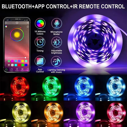 RGB Ambient Light Strip USB 5V LED 5050 Music Sync Flexible Tape Smart Home Lights Remote APP Control for Room TV DIY Decoration