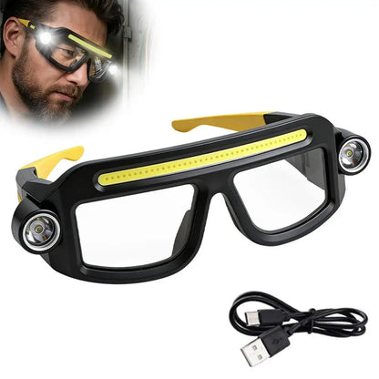 New XTE COB LED Rechargeable Multifunctional Glasses Light Waterproof Free Adjustment Angle Lightweight Glasses Lamp