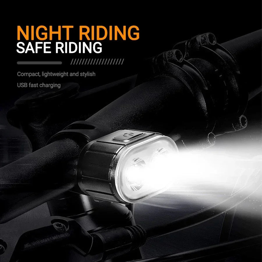 USB-C Rechargeable Bicycle Lights Bike Safety Warning Lamp Outdoor Waterproof Cycling Flashlight For Mountain And Road Bikes