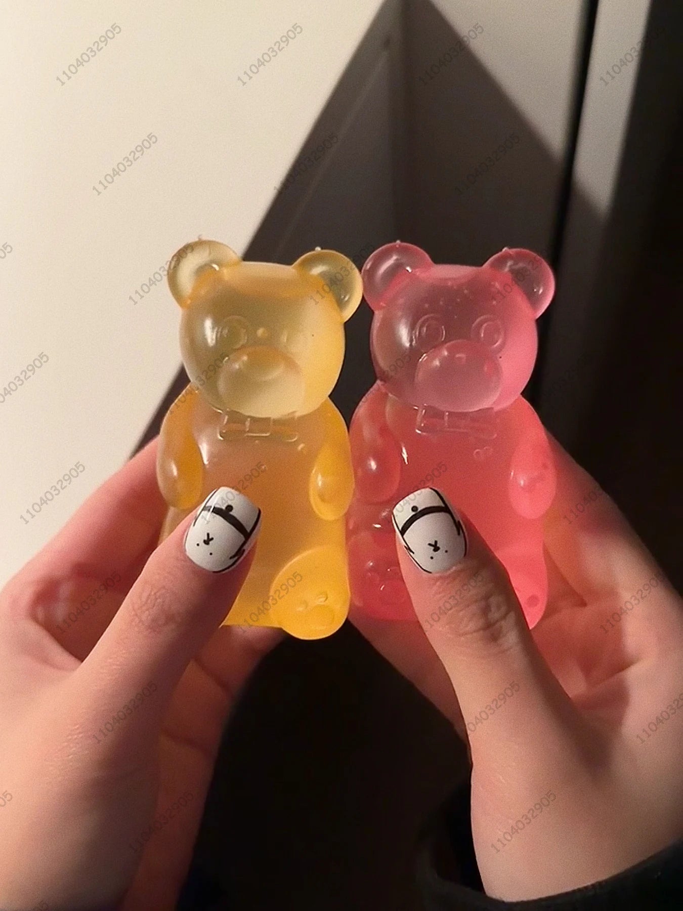Gummy Bear Fudge Squeeze Toy Colorful Jelly Bean Gummy Candy Fidget Toy Anti Stress Release Hand Relax Toy