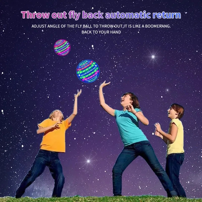 2026 Hand Controlled Flying Ball Boomerang Hover Ball Flying Spinner Toy with Magic LED Lights Fidget Toys