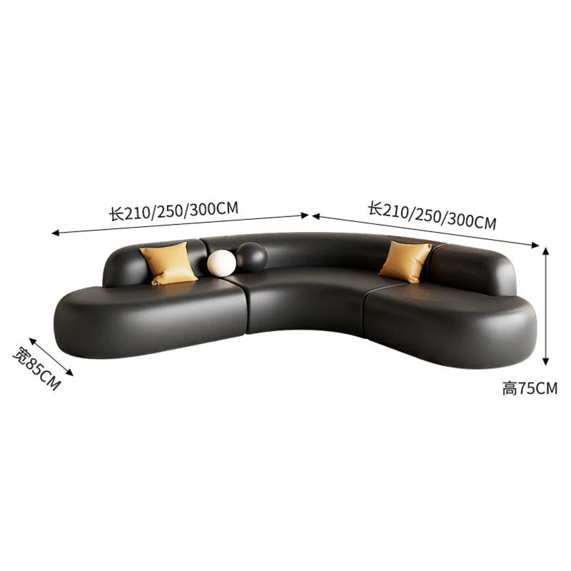 Italian Minimalist Office Sofa Modern High-end Living Room Corner L-shaped Reception Sofa Guest Area Office Furniture FYOS
