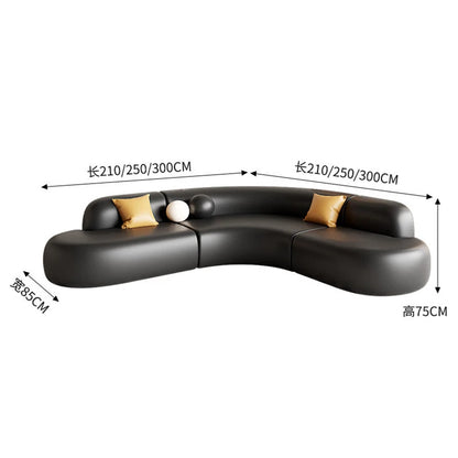 Italian Minimalist Office Sofa Modern High-end Living Room Corner L-shaped Reception Sofa Guest Area Office Furniture FYOS