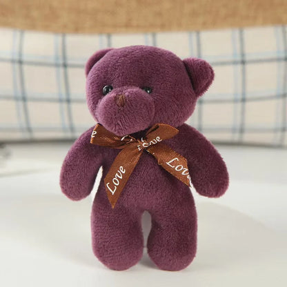 18-90Pcs Mini Teddy Bear Toy Plush Stuffed Bear Doll for Keychain Craft DIY Accessory Birthday Gifts Party Favors Supplies 4.7in
