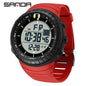 SANDA New 6256 Men's Electronic Watch Large Dial Outdoor Waterproof Sports Watch Night Light Alarm Clock Multi functional Watch