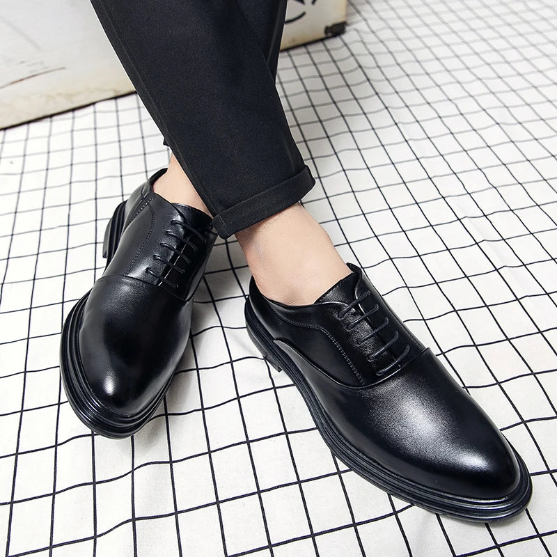Classic Oxfords Shoes Men Retro Casual Business Social Leather Shoes For Men Office Wedding Leather Shoes Men's Dress Shoes