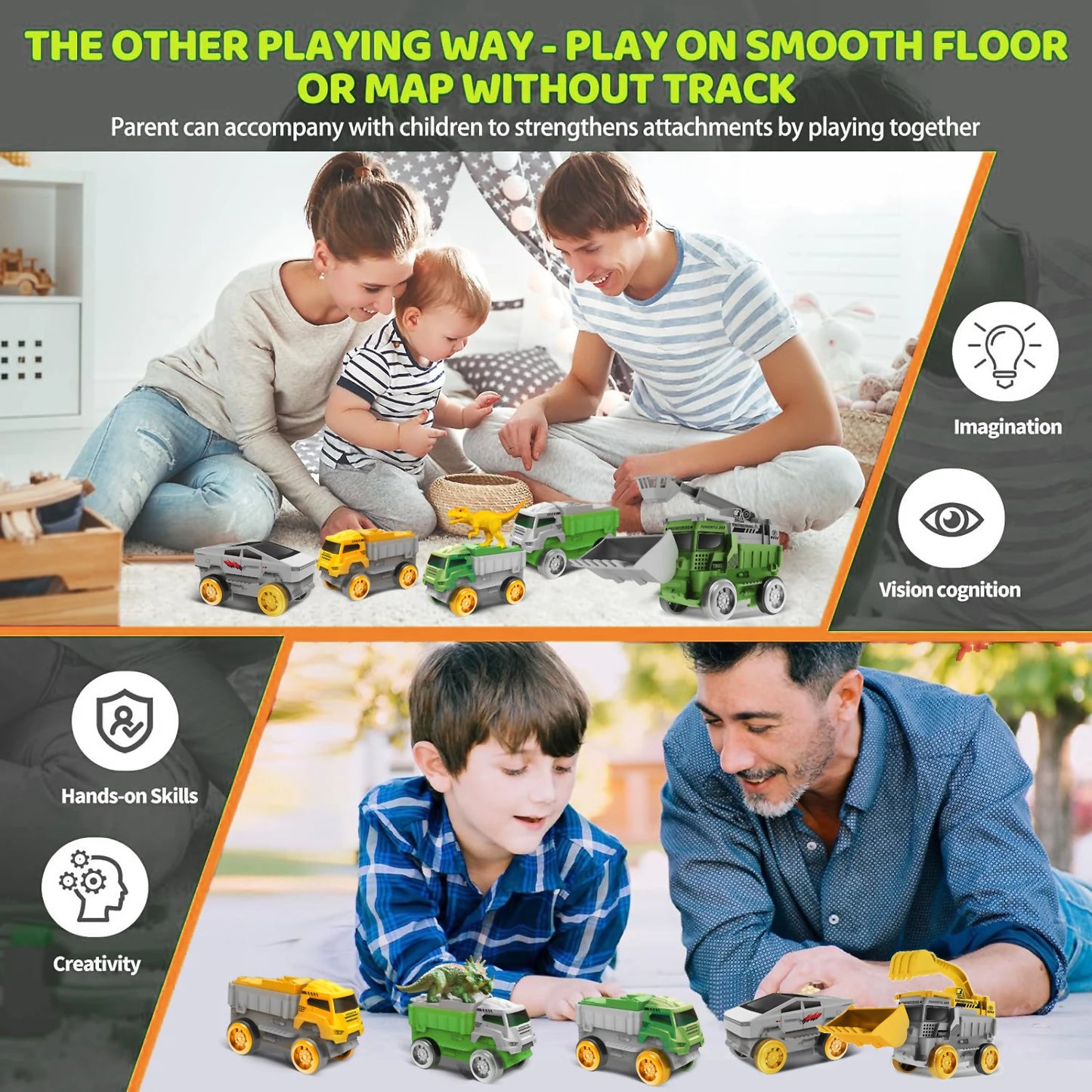 Electric Dinosaur Racing Car Track Set Magic Climbing Flexible Rail Car Educational Puzzle Toy for Kids