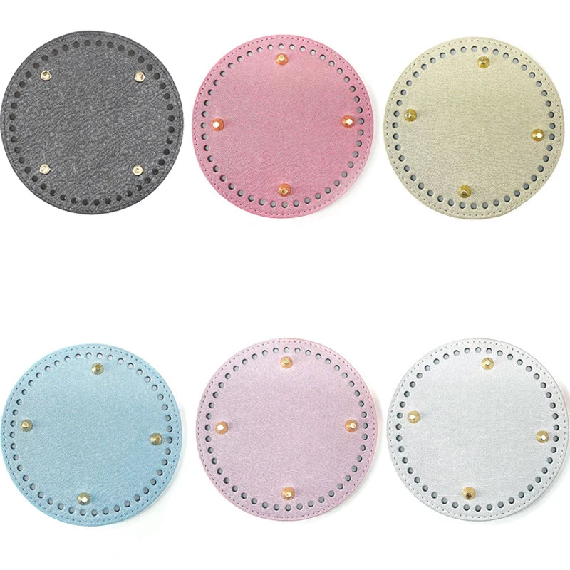 22*10Cm Oval Bottom For Knitted Bag PU Leather Bag Accessories Handmade Bottom DIY Crochet Bag Bottom Solid Color Bag Part NEW