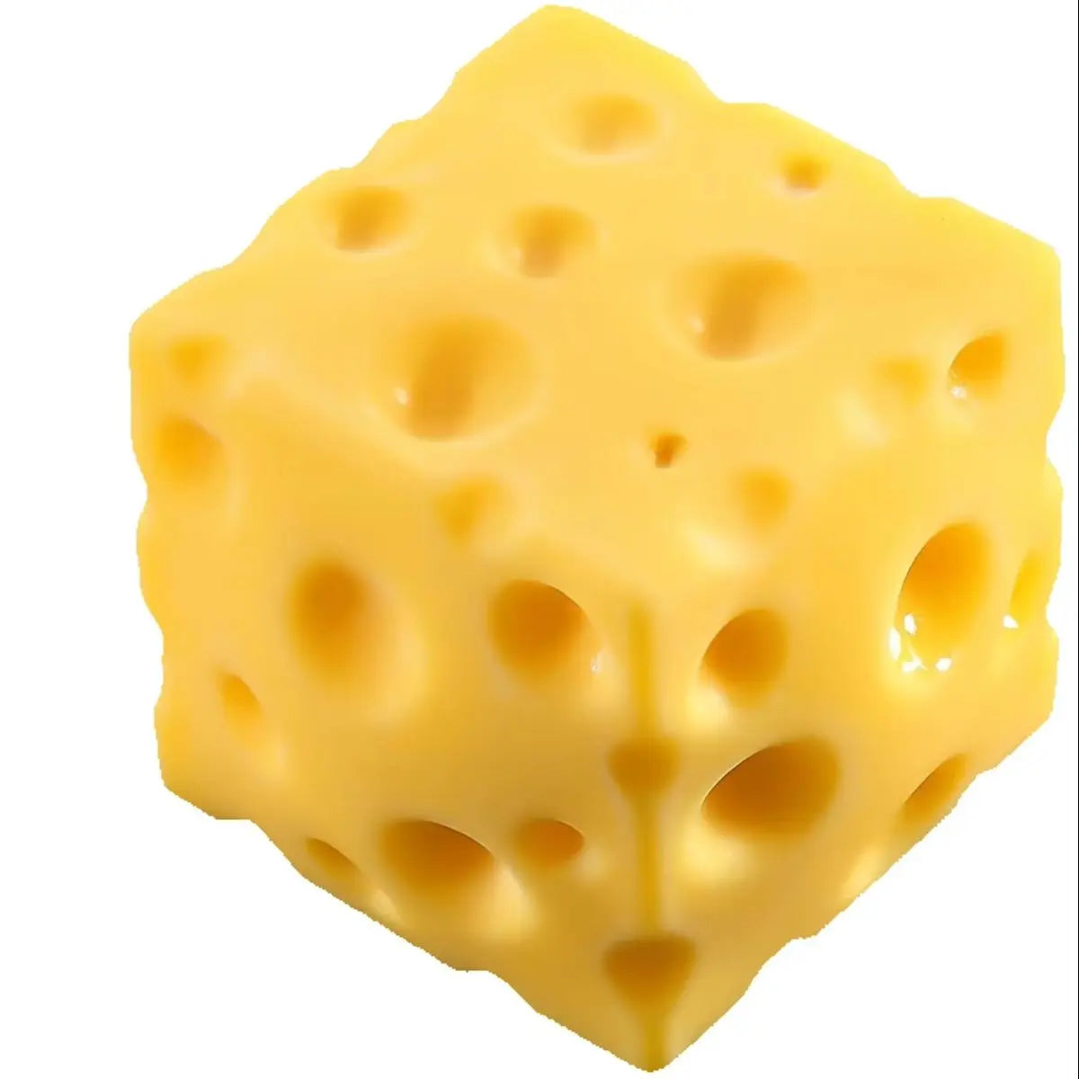 Novelty Cheese Shaped Squeeze Toy Soft Quick Rebound Sensory Gadget Stress Relief Desktop Ornament for Holiday Home Decor