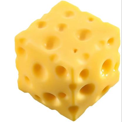 Novelty Cheese Shaped Squeeze Toy Soft Quick Rebound Sensory Gadget Stress Relief Desktop Ornament for Holiday Home Decor