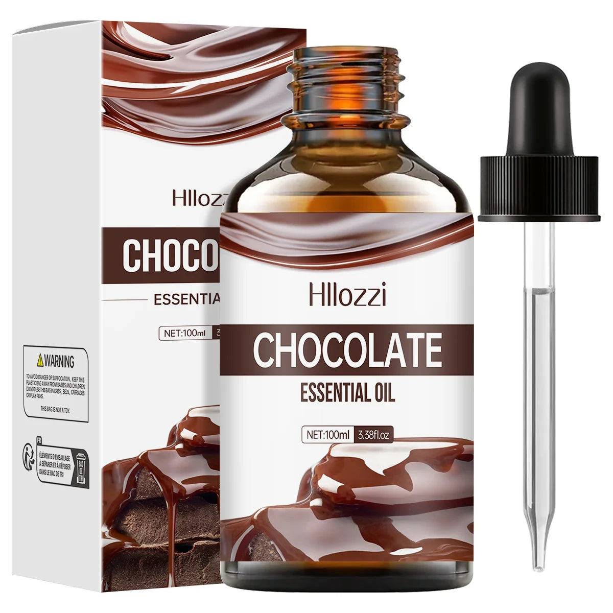 Chocolate essential oil has a sweet and mellow fragrance and is suitable for body massage and hair care.