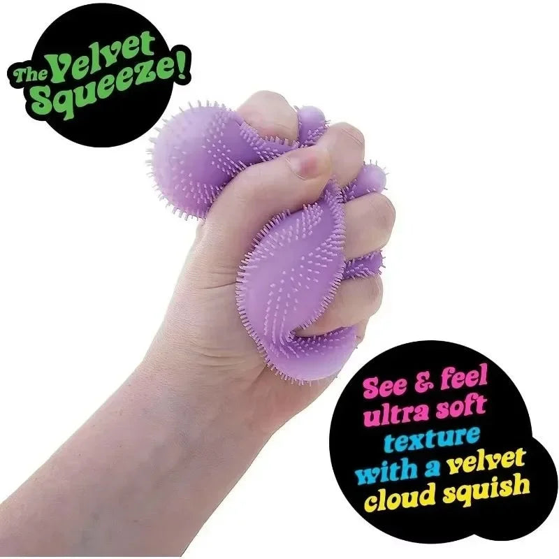 Nee Doh Fuzz Ball Wonder Waves Sensory Squeeze Toy Squishy Toy Textured Stress Relief Fidget Ball for Adults Kids