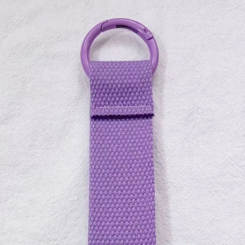 Custom LOGO Keychain Blank Canvas Strap Lanyard Backpack Floating Weave Pendant Personalize  Print Name Webbing Wholesale
