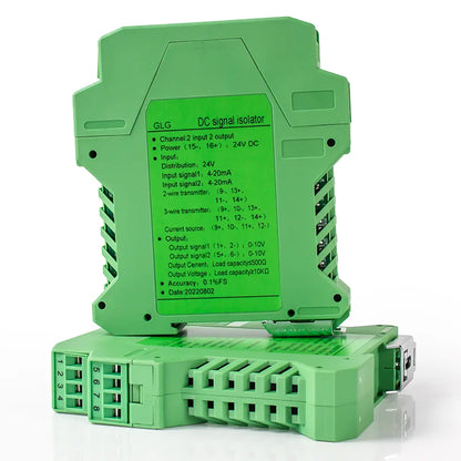 4-20mA to 0-10V DC Signal Isolator 0-10mA 0-20mA to 0-10V 0-5V 1-5V Analog Signal Isolator 1 In 1 Out 1 In 2 Out