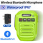ABBREE Wireless Mic Bluetooth PTT Handsfree Speaker Microphone for Baofeng UV-5R UV-21 BF-888S Quansheng UV-K5(8) UV-5R Plus