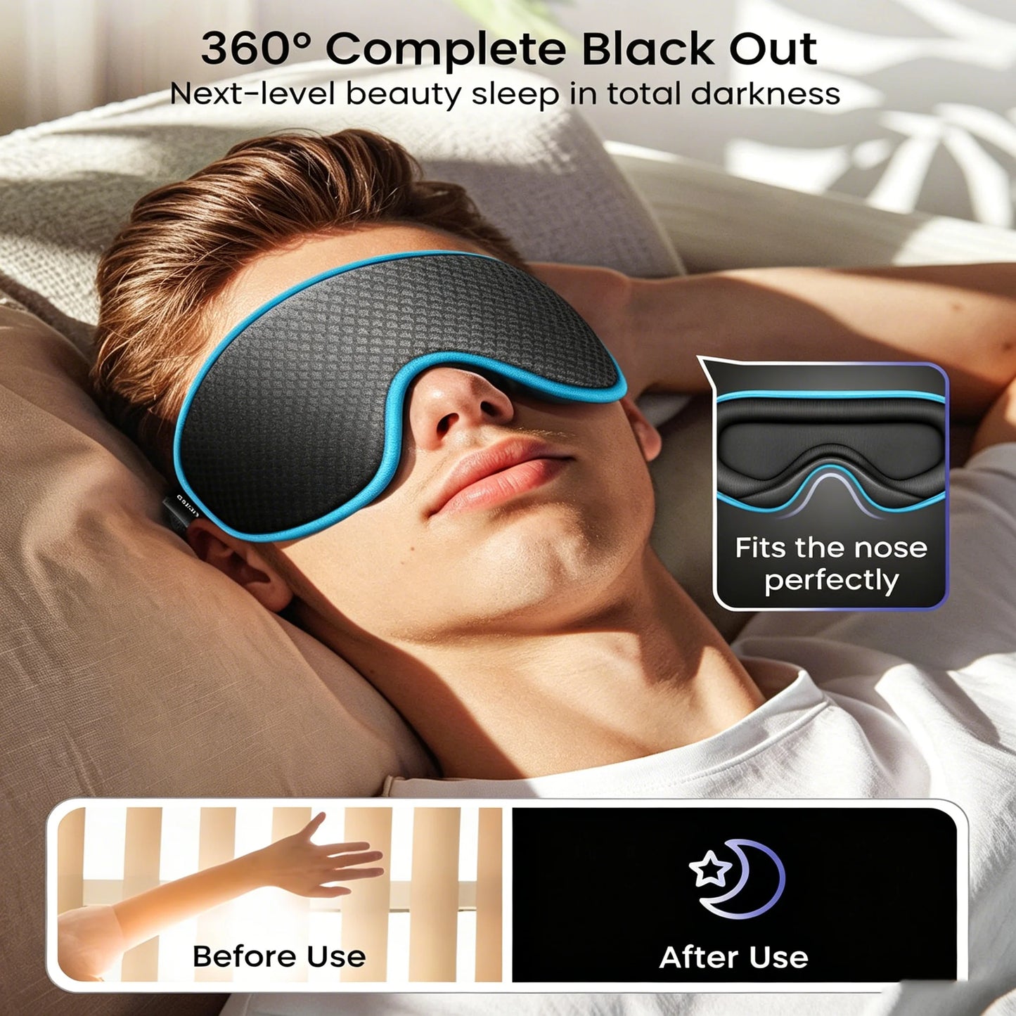Eye Mask for Sleep Eye Sleeping Masks for Women and Men 3D Weighted Eye Cover Sleeping Mask Blackout Blindfold of Eyemask