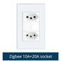 Zemismart Zigbee Smart 10A 20A Brazil Socket Light Switch with Outlets Work with Tuya Smart Life App Alexa Google Home Control