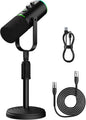 PUPGSIS D1 Dynamic Microphone, XLR/USB Podcast Recording PC Microphone for Vocal Voice-Over Streaming, Studio Mic with Mute Key