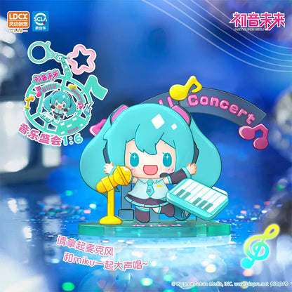 Genuine LDCX Hatsune Miku Building Stories Blind Box Keychain - Kawaii Anime Character Plush Pendant Collection Toy Gift
