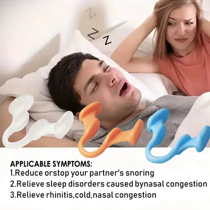 Silicone Nose Clip Anti-Snoring Nasal Dilator for Sleeping Breath Easier Snore Right Nasal Clip Improve Respiratory Comfort