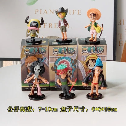 6 pcs anime action figure set PVC Luffy new action model collectible decoration doll kids toys for Christmas gifts
