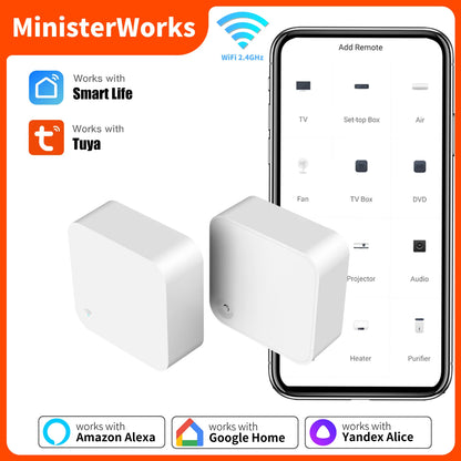 Tuya WiFi IR Remote Control With Multi-mode Gateway Zigbee Hub for Smart Home via APP Smart Life Work with Google Home Alexa