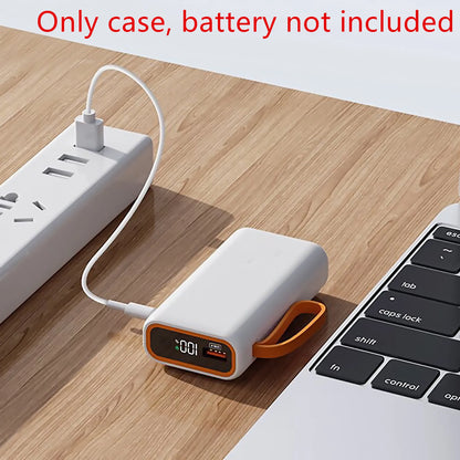 DIY Welded Shell 2*21700 Battery Holder Power Bank Case USB Type C Mobile Phone Charger 21700 Battery Storage Box For Smartphone