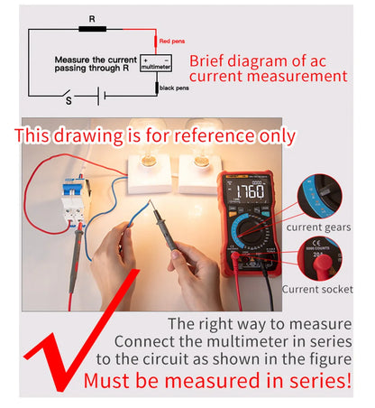 ANENG DM850 Automatic Digital Multimeter Professional Multimetro AC/DC Votage Tester 1999 Counts Ohm Ammeter Car Electric Tools