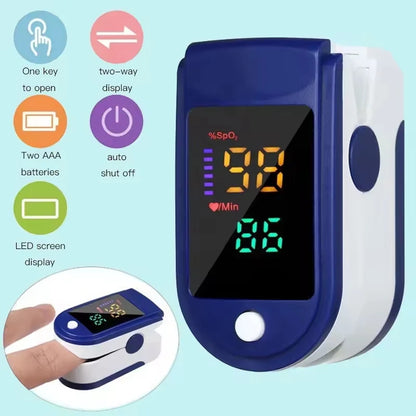 Portable Health Monitor Non Contact IR Thermometer / Fingertip Pulse Oximeter Fast Measurement SpO2 PR Household Monitoring Devi