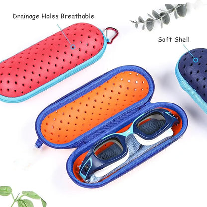 EVA Soft Swimming Glasses Organize Protector Glasses Case Swimming Gear Breathable Drainage Hole Portable Goggles Cover All Ages