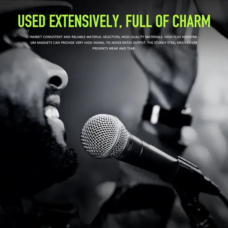 3PCS Sm58switch Wired Microphone With Clips Suitcase Cardioid Dynamic Microphone For Stage Singing Karaoke BBOX REC
