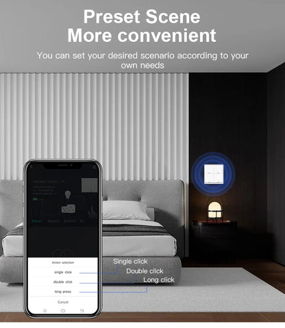 Works With Tuya zigbee Smart Button Scene Switch 1/2/3/4 Gang Switch Push Button Controller Works in Smart Life App ZigBee Gatew