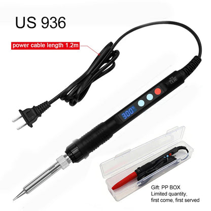 90W LED 936 Soldering iron adjust temperature With M2 M2.5 M3 M4 M5 M6 M8 Hot Melt Nuts Embedding tool For 3D Printer Parts