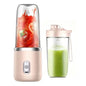 6 Blades Double Cups Portable USB Rechargeable Mini Electric Juicer Bottle Personal Fruit Smoothie Blender Home Gym Camping