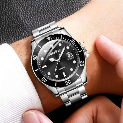 Fashion Men Business Watches Luxury Large Dial Calendar Watch Men's Quartz Wristwatch Reloj Hombre