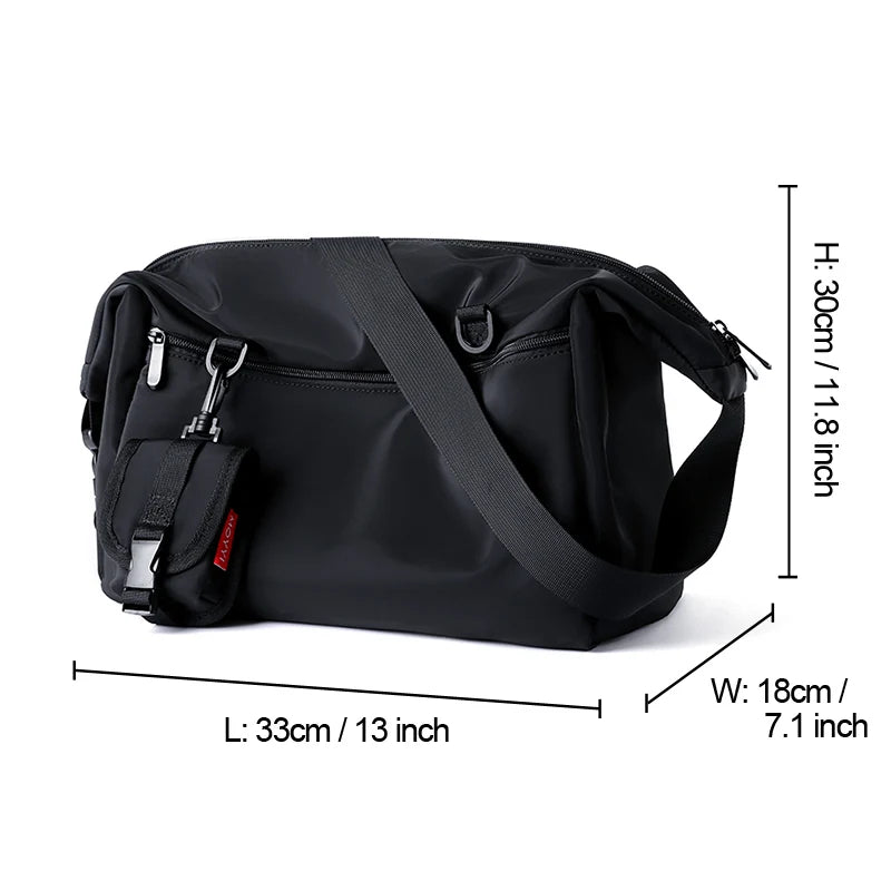 MOYYI INS Korean Style Men Messenger Bags Women Travel Casual Large Hobo Bag Waterproof Nylon Laptop Crossbody Shoulder Bag