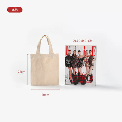 Wholesale 50pcs/Lot Reusable Canvas Tote Bags Custom Logo Shopping Bags Bulk Promotional Eco-Friendly Cotton Grocery Bags