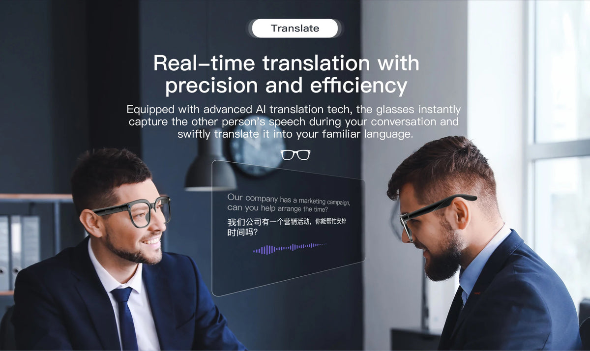 2026 New 8MP 4K Camera AI Glasses Men Photo&Video Caputure 16GB Memory 130+Translation Glasses Waterproof Smart Sunglasses Women