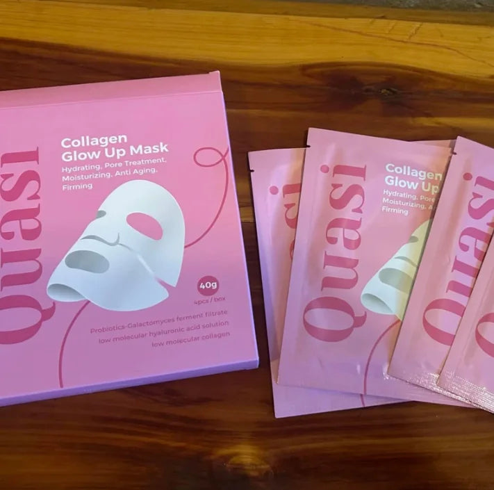 Korean Quasi Collagen Glow Up Mask 4pcs Set Moisturizing Firming Bio Collagen Overnight Masks Professional Night Repairing Mask