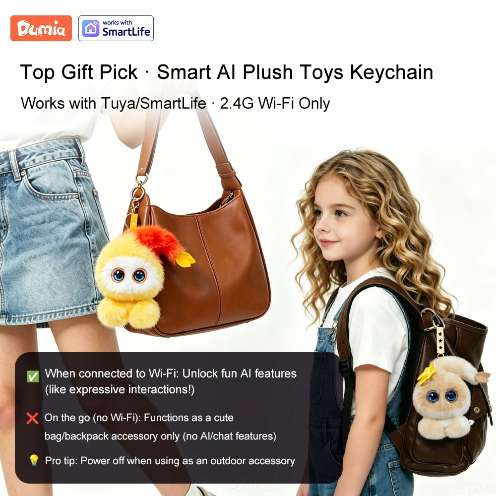 AI Smart Toy 15cm Mushroom Fairy Keychain  Smart Chat Cute Design Perfect Gift
