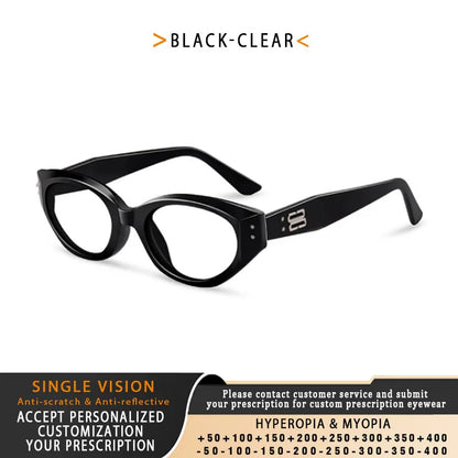 TANGOWO Prescription Women`s Sunglasses-5 Woman Resting Lenses Men Sunglasses Cat Eye Reading Glasses-2 Magnifier Lunette Myopia