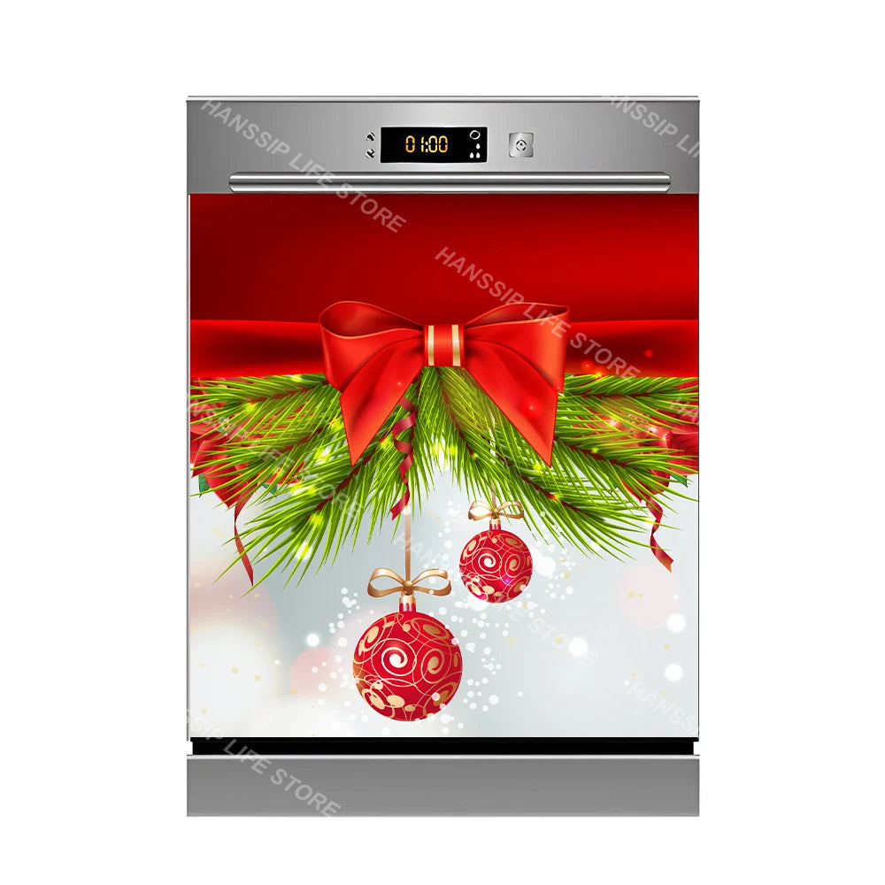 Water Splash Delicious Fruit Printed Dishwasher Sticker Wallpaper Kitchen Waterproof Dishwashing Cabinet Cover Decal Poster